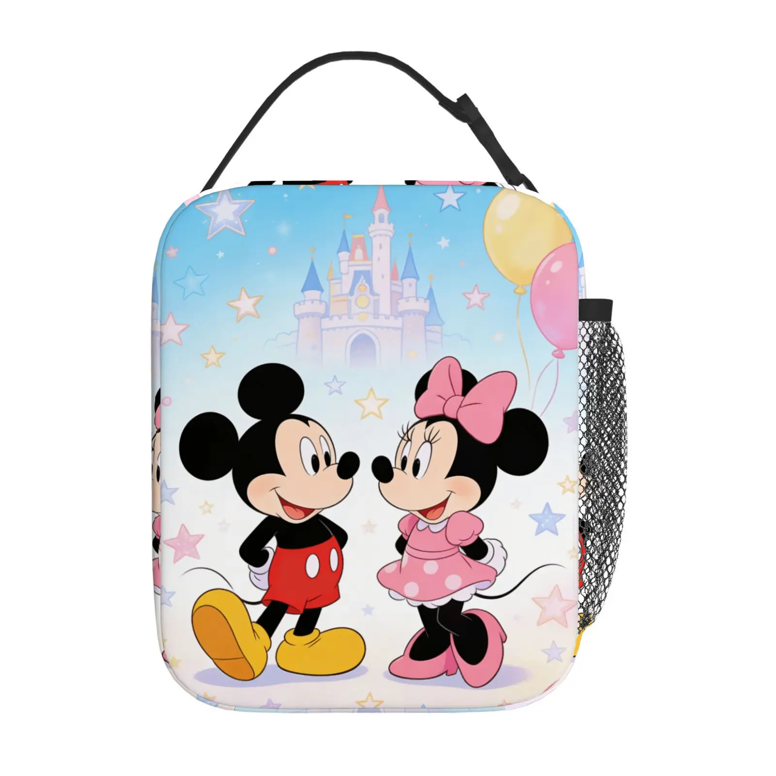 

1pc Mickey and Minnie Theme Cartoon print lunch bag, casual picnic, school commute, unisex, gift party