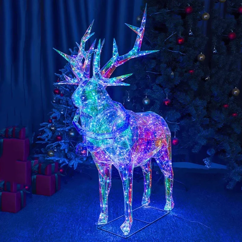 Christmas Decorations Reindeer Shapes Luxury Unique Colorful Christmas Deer Scenes Decorations Internet Famous Creative Gifts