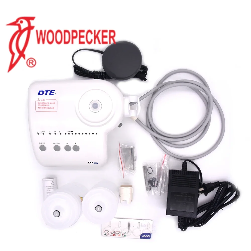 Woodpecker DTE D7 LED Ultrasonic Scaler Prevent Dental Disease Fiber Optics Portable Teeth Whitening Cleaning Dental Equipment