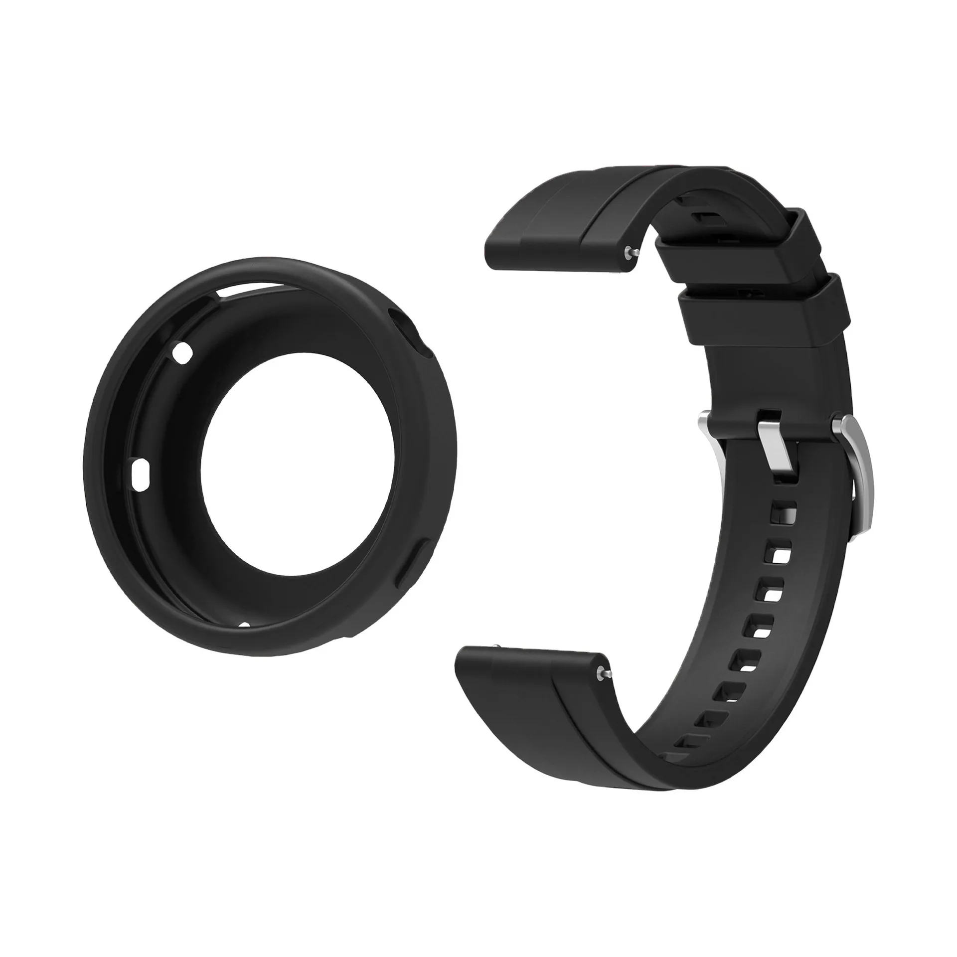 2in1 مجموعة حزام ساعة سيليكون وحافظة دعوى لهواوي GT4/5 42 مللي متر حافظة واقية من السيليكون مجموعة عالمية