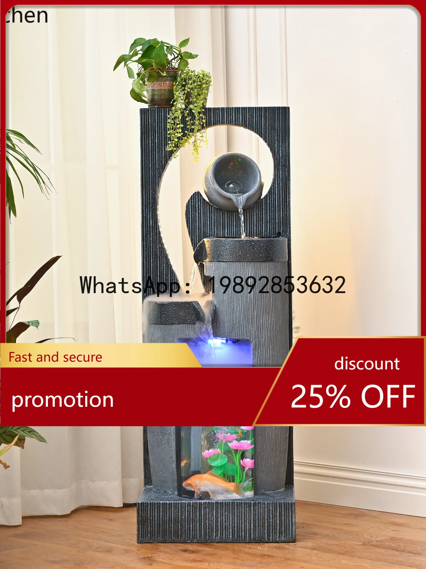 

Декоративный фонтан YFY для аквариума: креативный увлажнитель воздуха для дома, ландшафтный дизайн для балкона и офиса, украшение для привлечения удачи и богатства