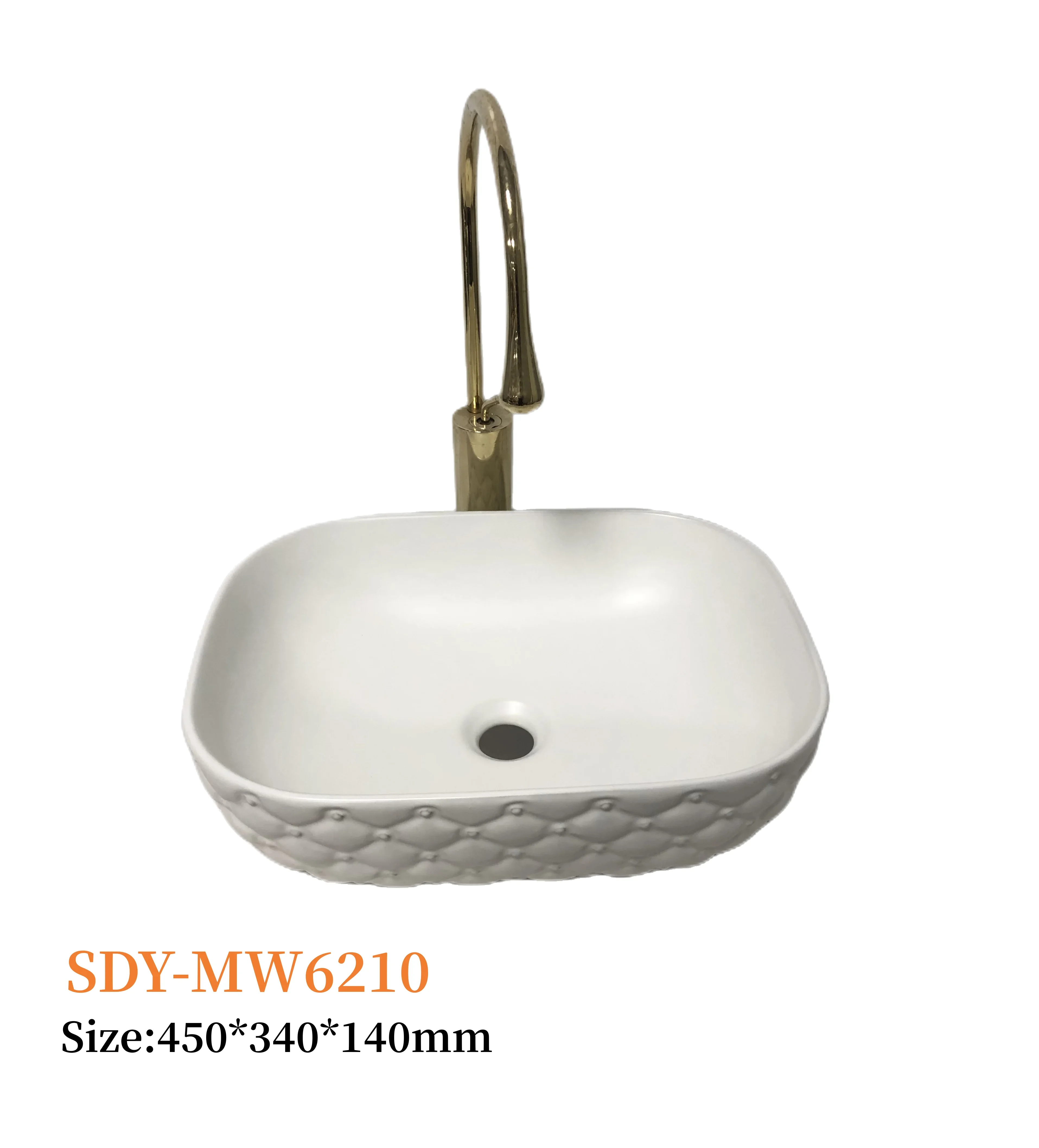 Ceramic new design gold wash basin bathroom gold luxury design wash basin