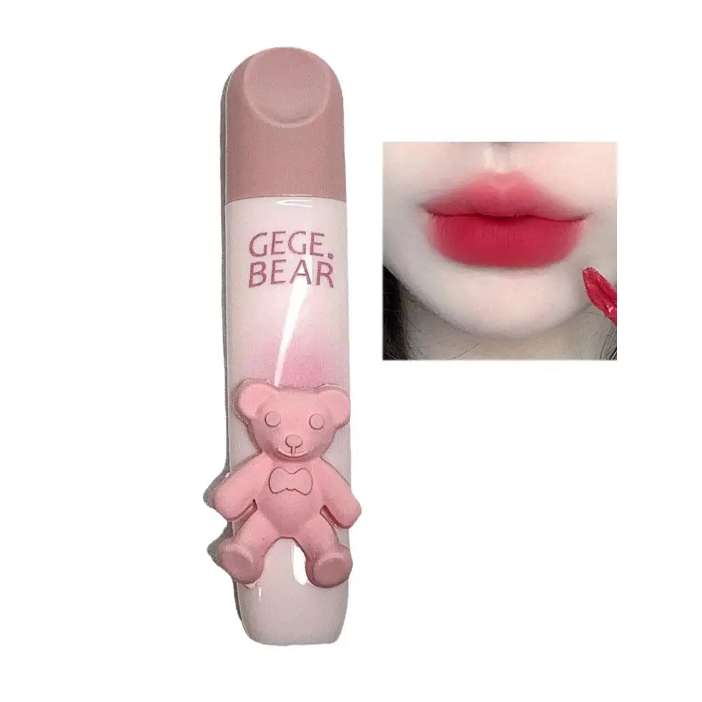 Gegebea Gogo Bear Tender Color Lip Glaze Soft Mist Mist Mud Lip Gloss Son Nhung macci Lip Lipstick Matte Milk M0X4