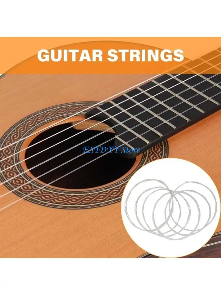 

G6DE 6Pcs .028-.043 Nylon Guitar Strings for Acoustics Folk Guitar Accessories