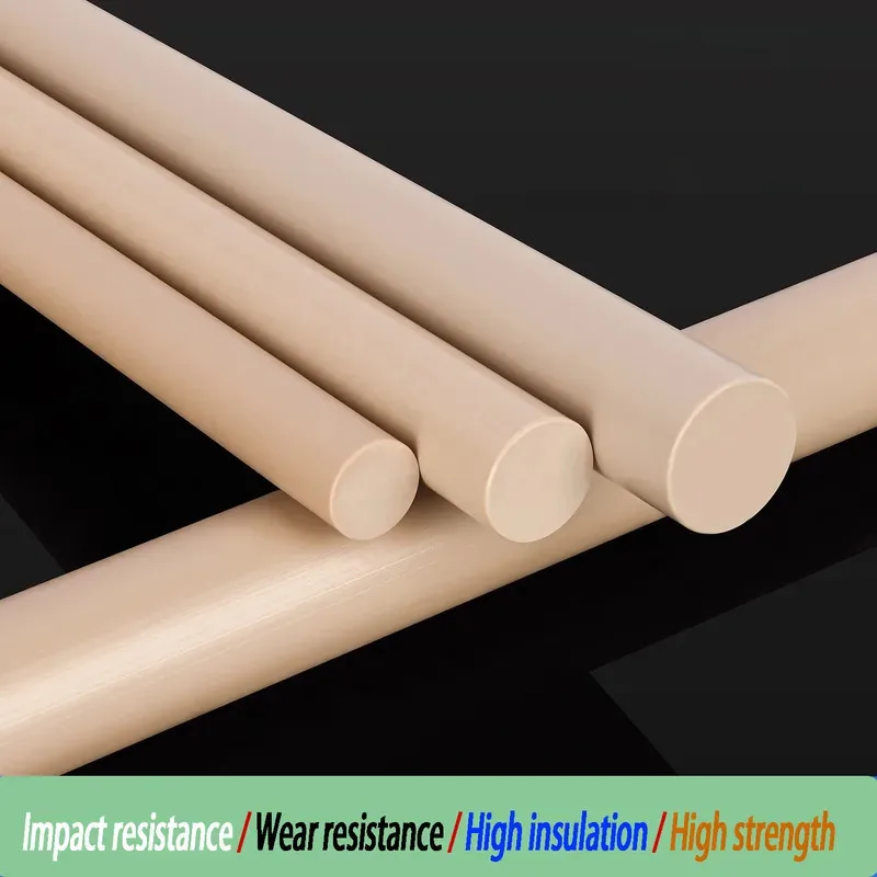 1pcs PEEK Rod 500mm Long Polyetheretherketone Bar High Temp Resistant Engineering Plastic