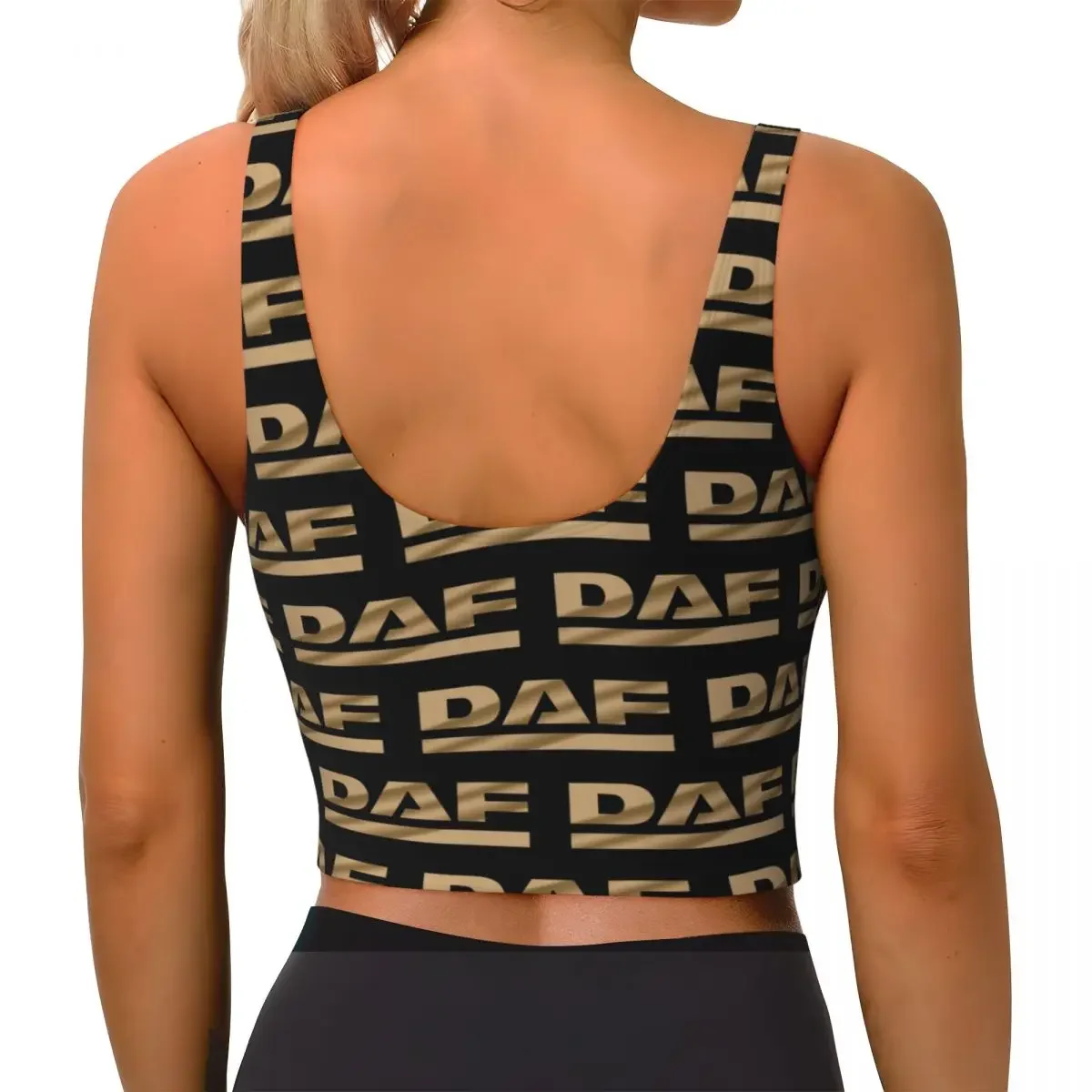 Custom Awesome Daf Design Women Sports Bra High Impact Vest Gym Workout Yoga Crop Tank Top