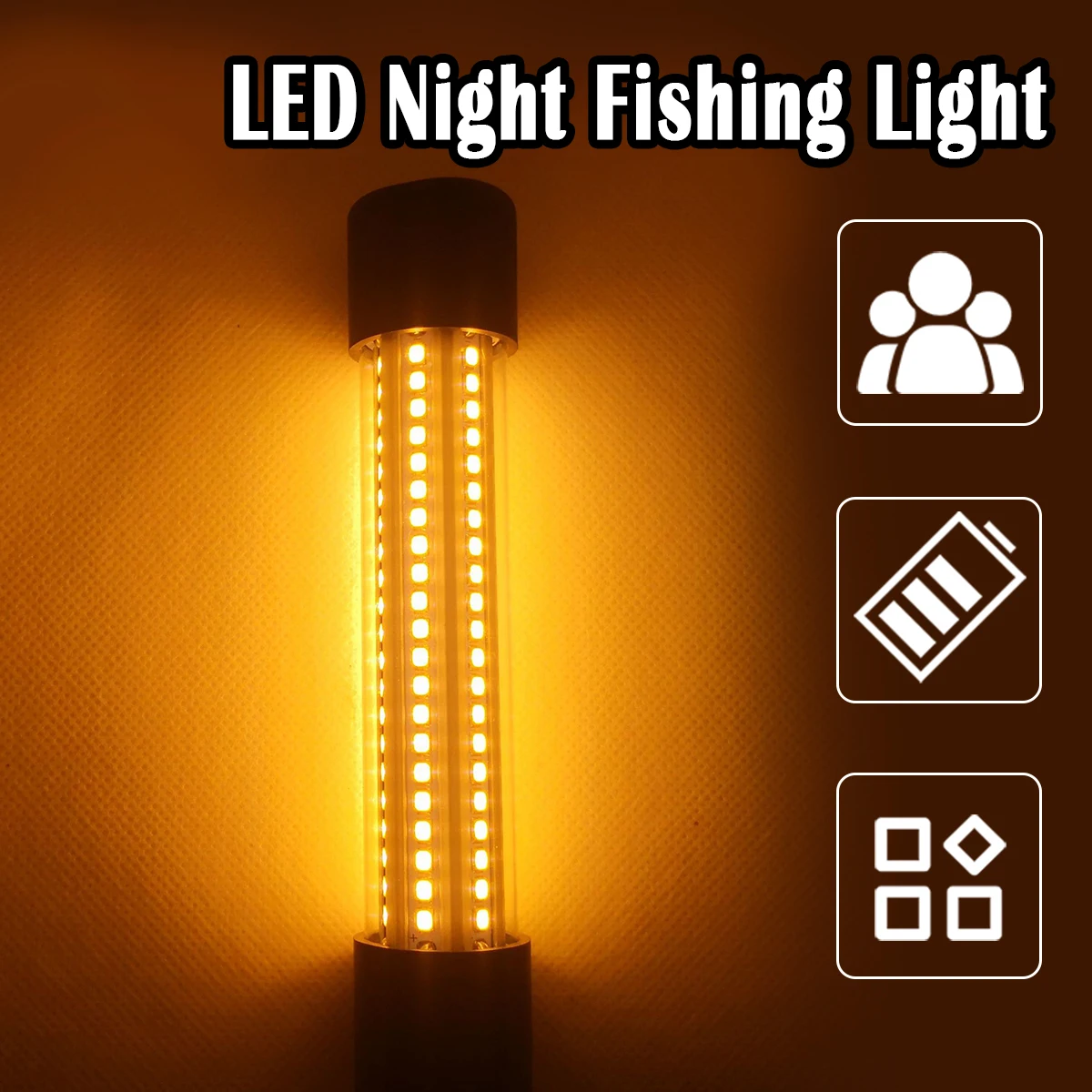 

LED Подводные рыболовные фонари Оборудование для ловли рыбы Защитные осветительные приборы 1084ed 6000K Портативные приборы ночного плавания