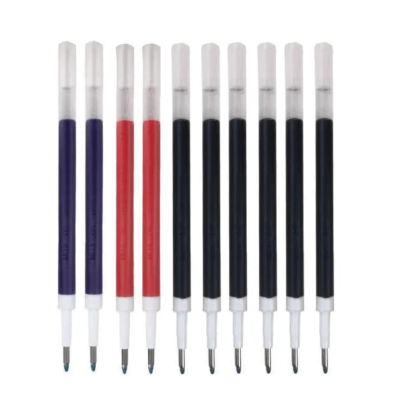 10Pcs/Set Gel Pen and Refills Mix Color 0.38mm/0.5mm ink Black/Red/Blue MUJIs Style Student Business Signature Stationery 038 05