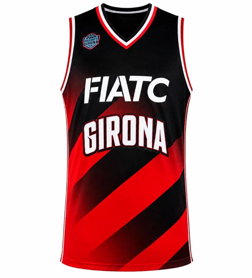 2026 New Hot Bàsquet Girona Basketball Suit, Quick Drying Breathable Sleeveless Shirt, Family Parent-child Outfit