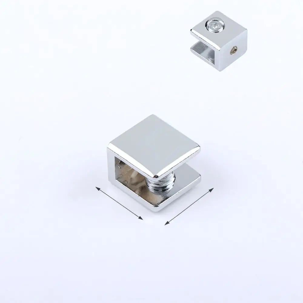 Glass Shelf Support Bracket Fish Mouth Clamp Holder Zinc Alloy For 5 12MM Thick Wooden Board Bathroom Wall Mounting