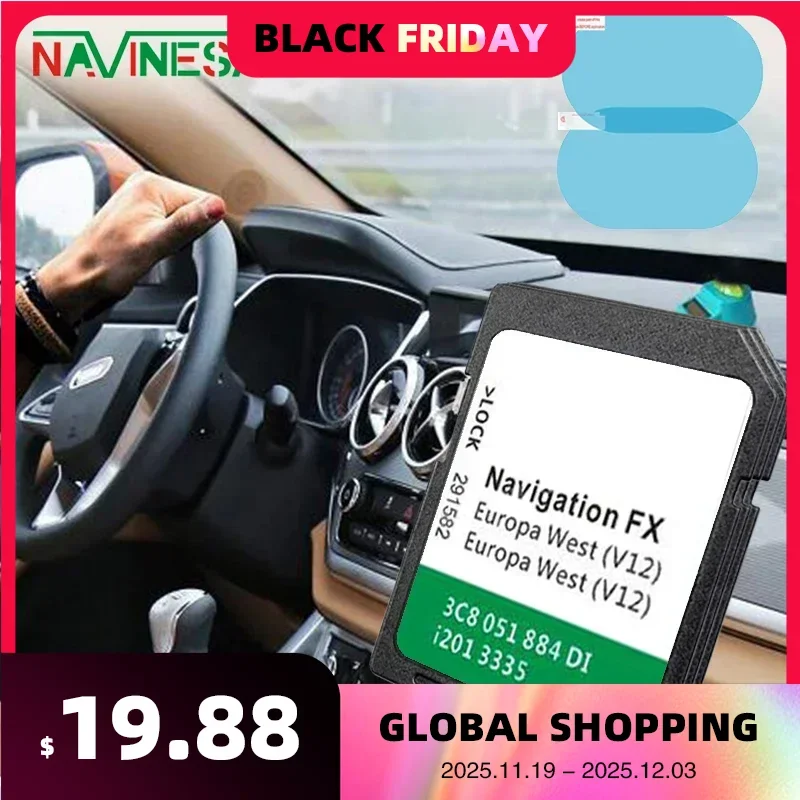 8GB FX V12 West Europe SAT NAV GPS Naviation SD Map Card RNS 310 System Update Software for VW