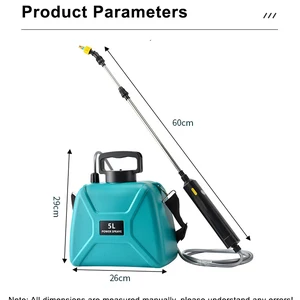 Electric sprayer with spraying gun, Can automatic water, garden plant mister, USB rechargeable irrigation tool, shoulder style, 5L 12 Main Electric Spray Sales - №3