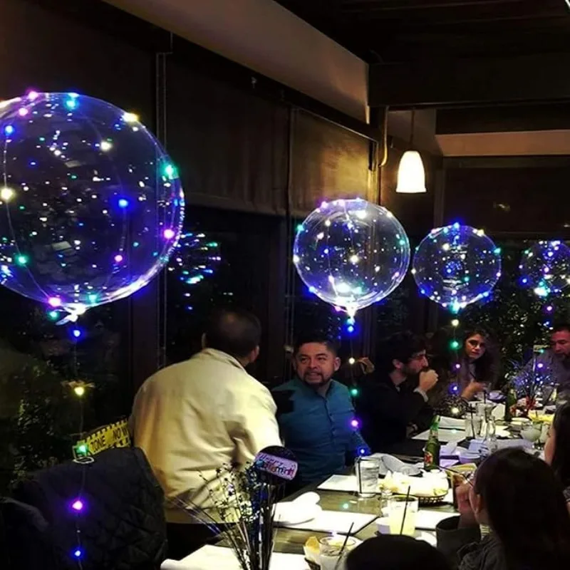 عيد الميلاد تضيء بالون فقاعة شفافة حفل زفاف عيد ميلاد الديكور مضيئة بالون مهرجان اكسسوارات الديكور #4