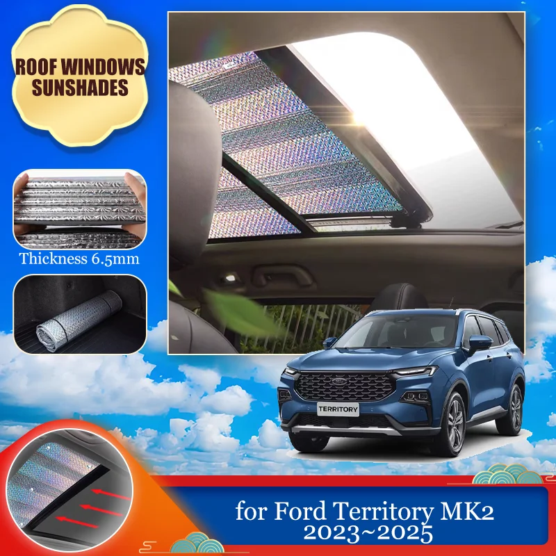 

Автомобильный люк на крыше, солнцезащитный козырек для Ford Territory MK2 2023 ~ 2025, боковая крыша, лобовое стекло, солнцезащитный козырек, часть козырька, аксессуары