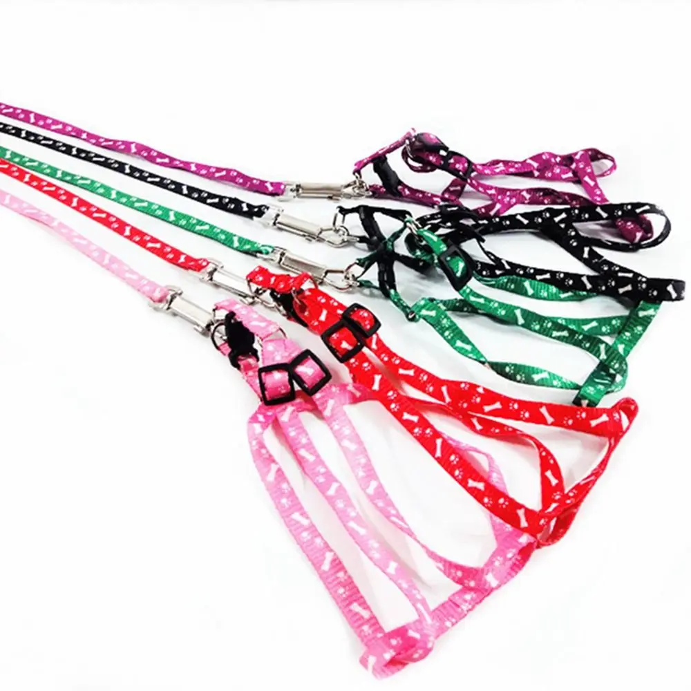 Polyester Printed Pet Traction Rope Dog Chest Strap Cat Teddy Small Dog Traction Belt Pet Supplies