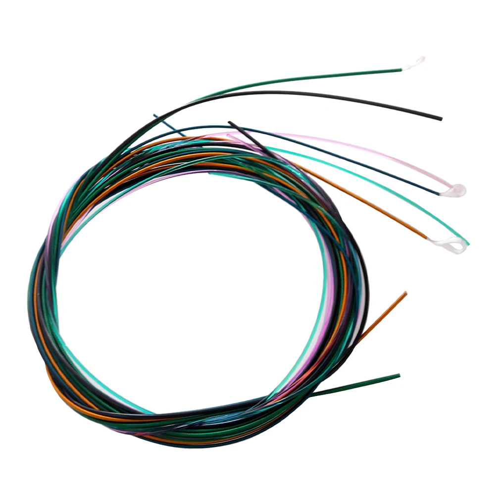 

Colorful Guitar Strings Durable Replacement Acoustic Electroacoustic Steel Parts Accessories 6 String Set Practical Folk Classic