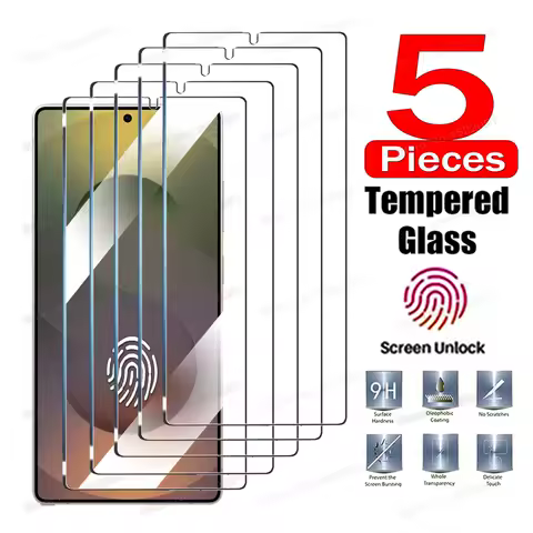 5PCS For Samsung Galaxy S24 S25 Ultra Edge Unlock Tempered Glass For Samsung S25 S24 S23 S22 S21 Plus S20 FE HD Screen Protector