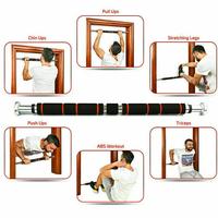 2'' Door Pull Up Bar Folding Doorway Bar - No-Screw Telescopic