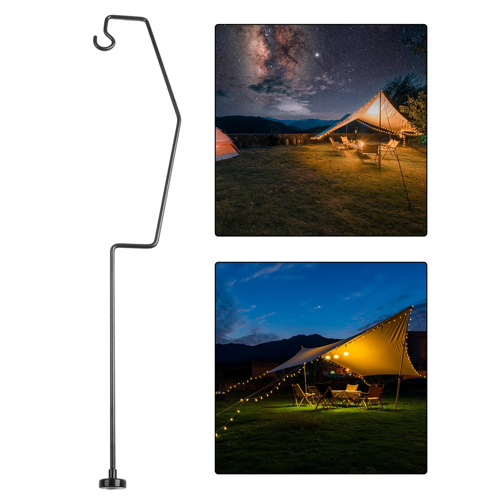 Lamp Hanger For Camping Use With For IGT Table Light Rack Pole Stand Iron Lamp Holder For Secure Light Attachment And Stability