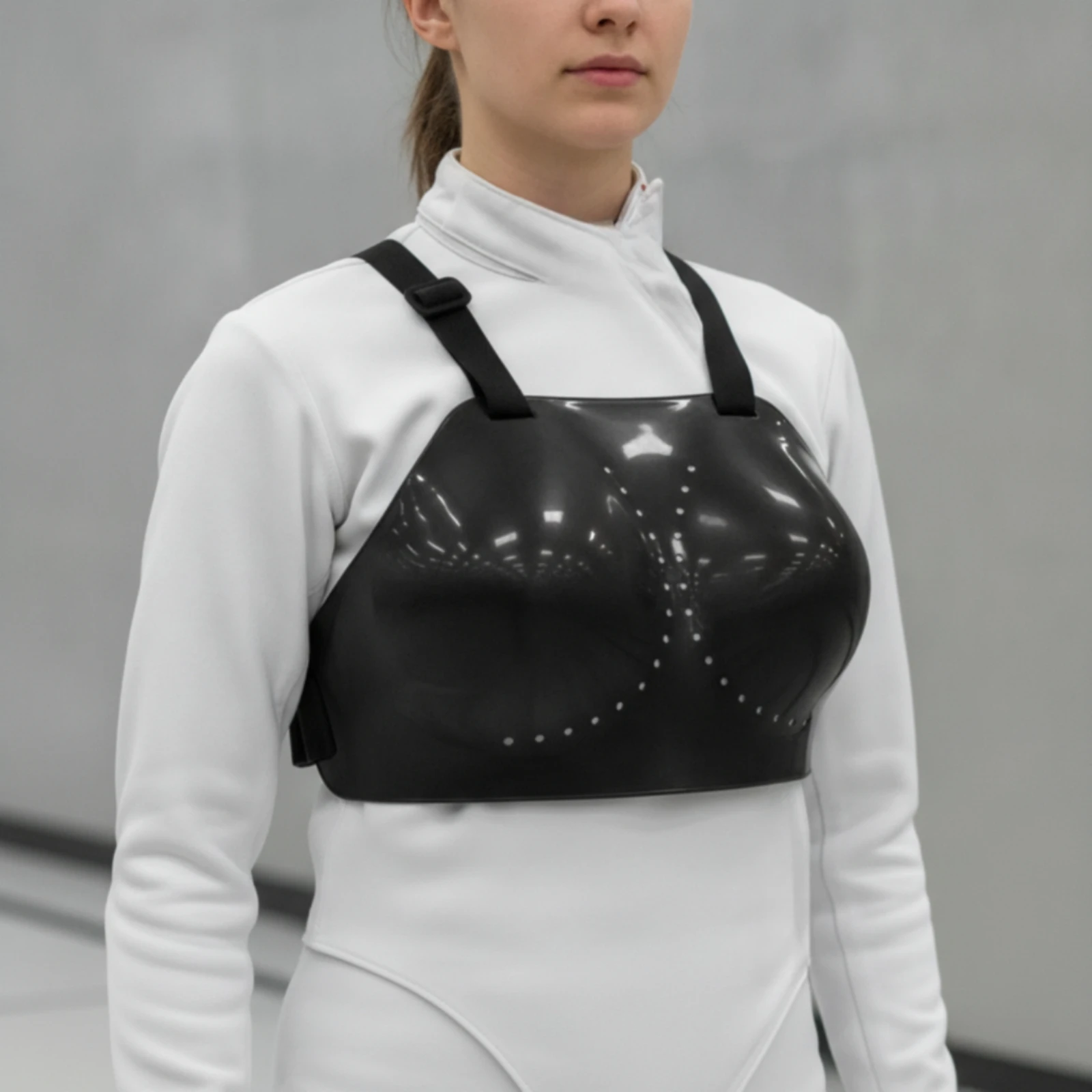 Fencing Chest Protector Contoured Fencing Chest Guard Plastron Adjustable Gear Lightweight for Fencers, Sparring