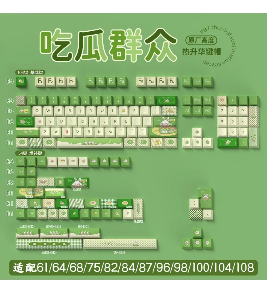 Keycap high value animation original personalized customized pbt sublimation mechanical keyboard cap