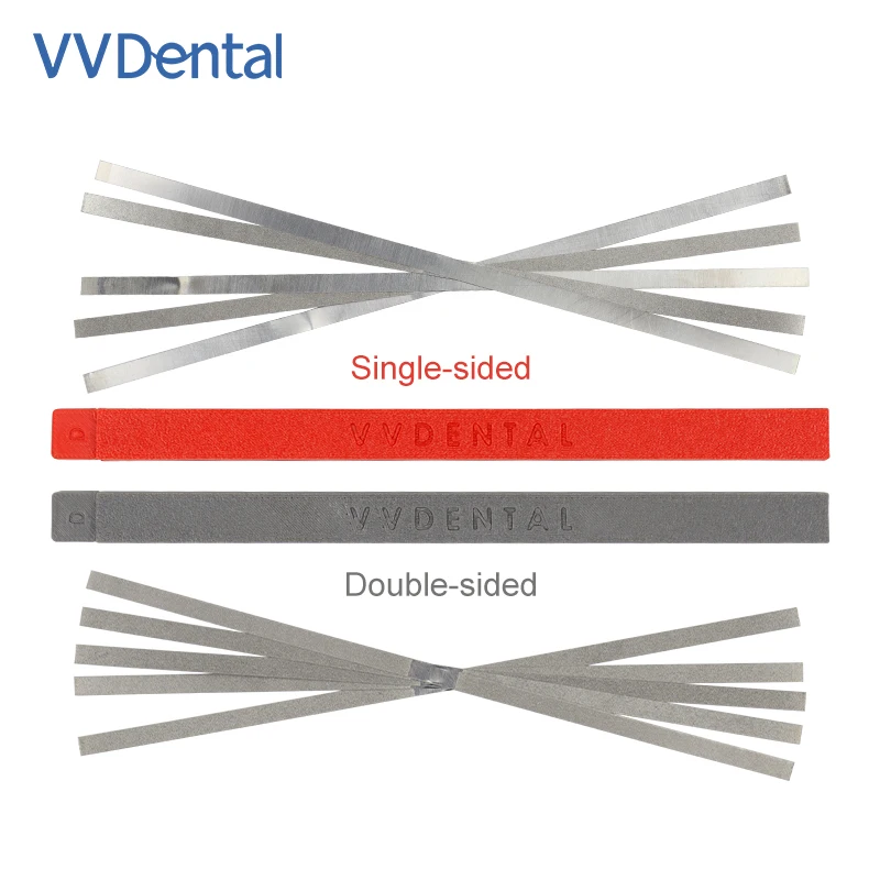 VVDental Dental Metal Polishing Stick Single/Double Sided Tooth Interdental Resin Surface Grinding Whitening Sanding 5pcs/box