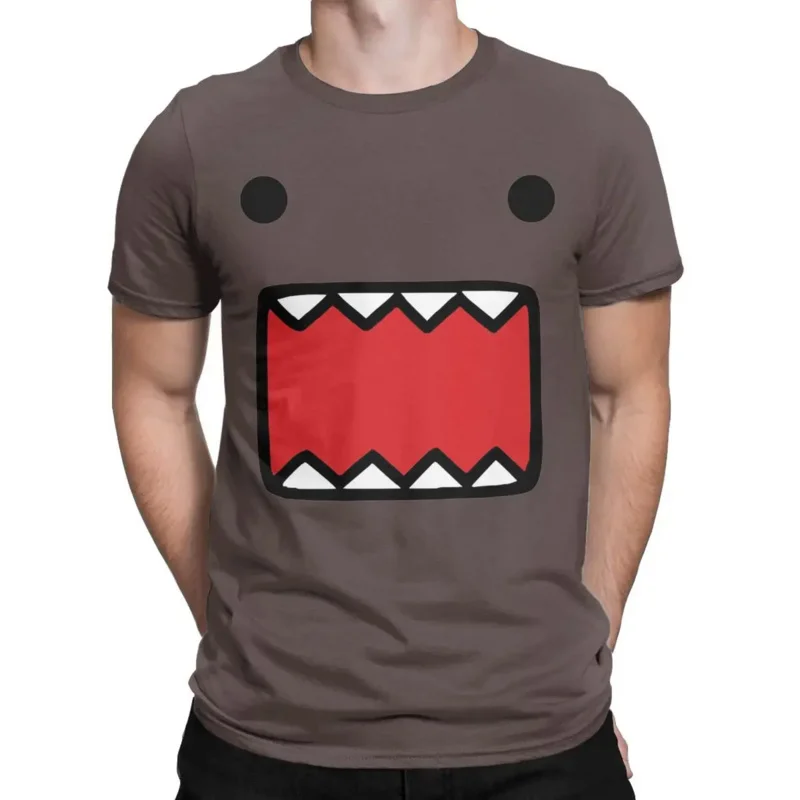 Domo Kun doll face t MEN\'S cotton crazy T-shirts crew neck tee shirt short sleeve tops adult