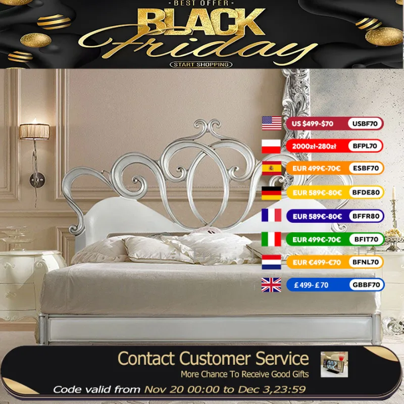 

Каркас кровати в европейском стиле, высокая платформа изголовья, полный каркас кровати размера «queen-size», роскошная спальня, современная мебель Letti Matrimoniali