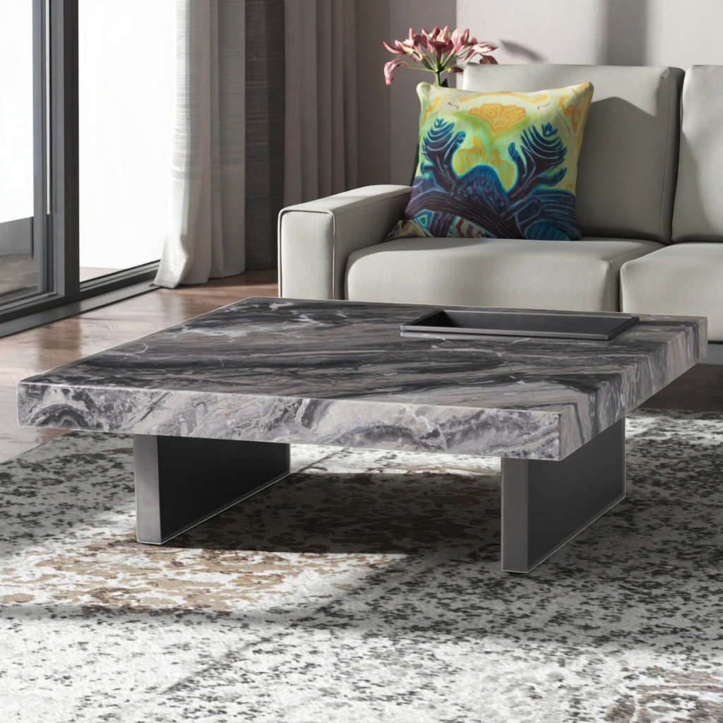 

Скандинавский современный минималистичный журнальный столик из металла и дерева, роскошная элитная мебель для гостиной, дизайн m