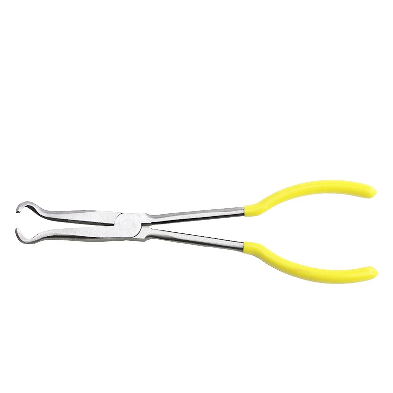 1PC 11inch Extra Long Nose Pliers Straight Bent Tip Spanner Clips Auto Hand Tool Removal Home Tool Mechanic Equipment Pliers