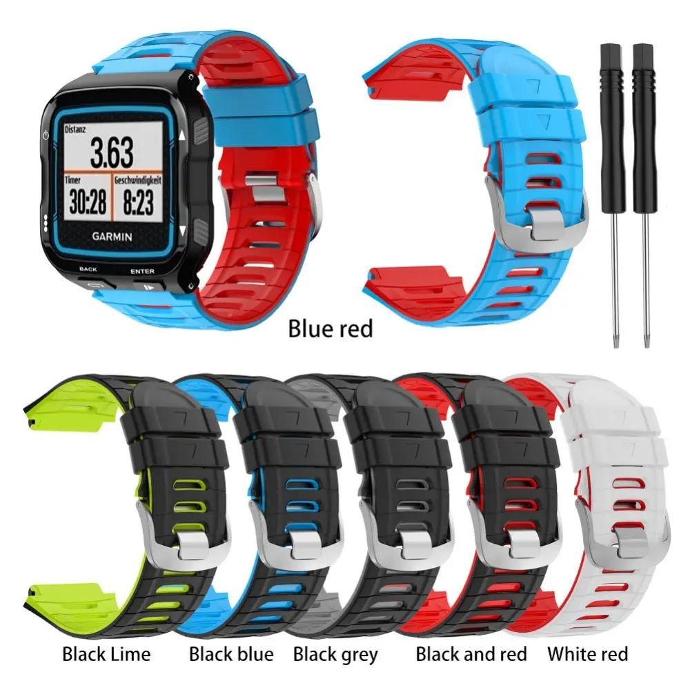 Replace Wristband Soft Double-color Smart Accessories For Jiaming Forerunner920xt Watch Strap 28mm Silicone Strap