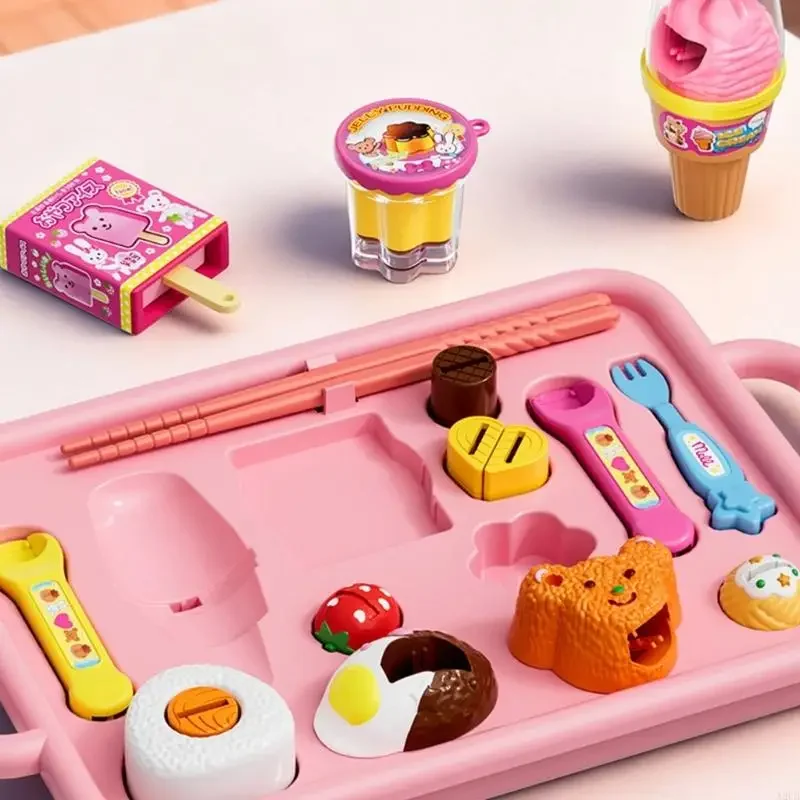 Edukacyjny zestaw kuchenny dla dzieci z realistyczną zabawką do gotowania i akcesoriami do zabawy w udawanie 15UB