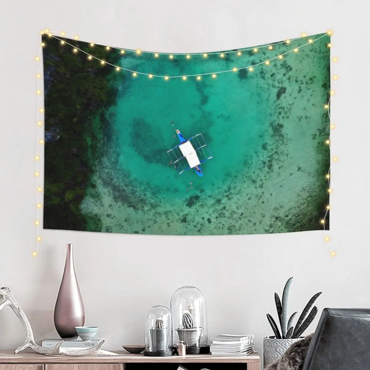 

Filipino Boat in Coron Tapestry Bathroom Decor Bedrooms Decorations Tapestry