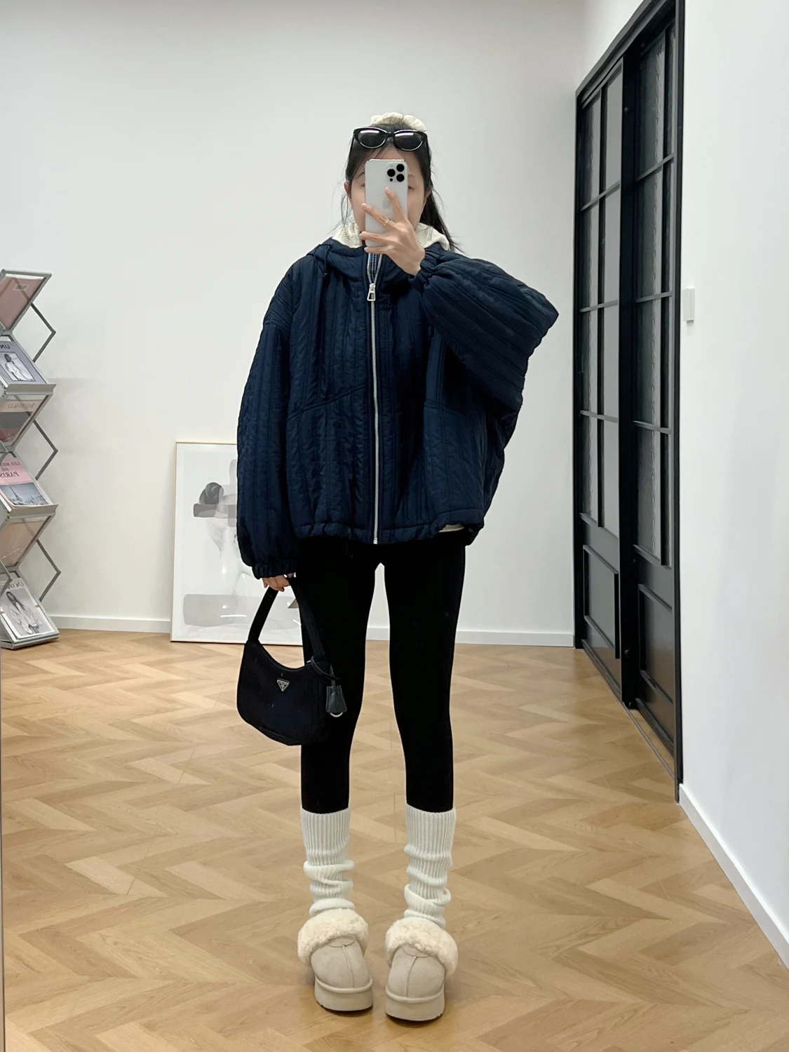 

Loose Casual Hooded Cotton Jaet Women's Thiened Polyester Fiber Filling Korean Sle Artistic Lazy Sle Trendy Coat