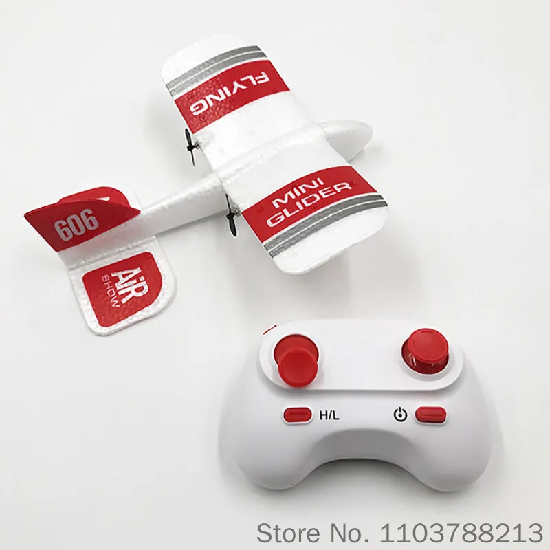 Air Show Kf606 Remote Control Mini Glider Rechargeable Crash Resistant Fixed Wing Electric Airplane Indoor Outdoor Flying Gift