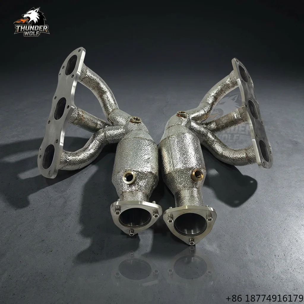 

New Arrival SS304 With Resonator Manifold Exhaust System Free Flow Intake Headers for Boxster 981/987