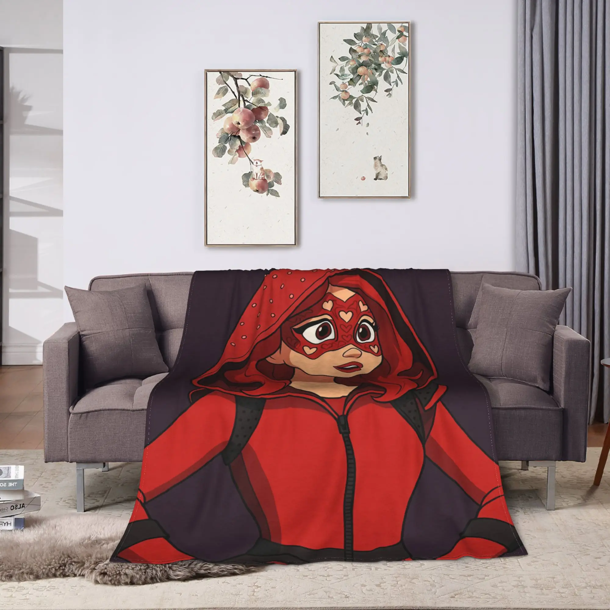D-Descendantss 4 The Rise Of Red Flannel Blanket Winter Warm Soft Throw Blanket for Kids Couch Bed Bedspread Sofa Bed Cover