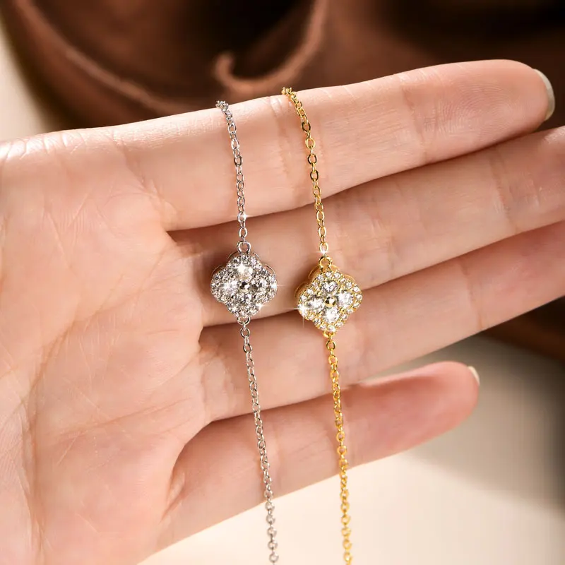 2026 Ehhai Zertifiziertes VVS1 D-Farben Moissanit-Armband mit Rundschliff für Damen, 14k Goldgefüllte Ketten für Hochzeit, Edles Schmuckgeschenk – Detail 6