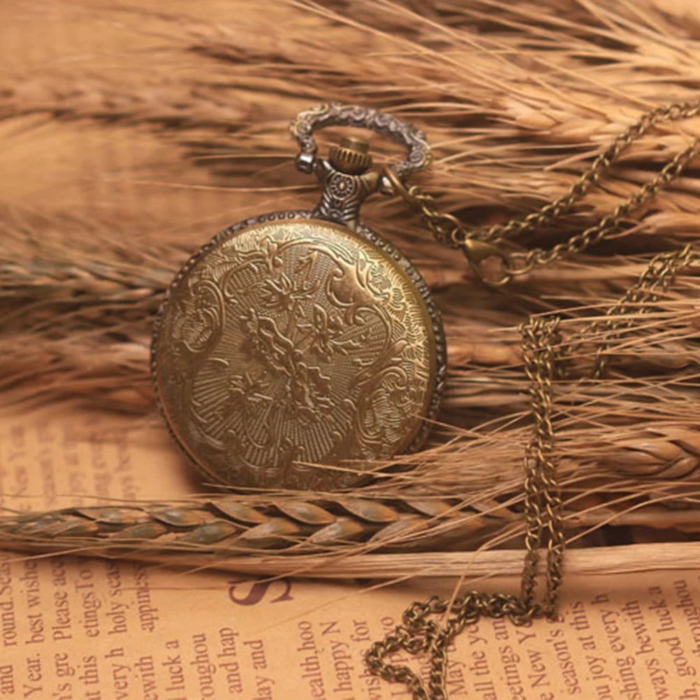 ساعة كوارتز كلاسيكية بجيب كبير وخفيفة الوزن ومحمولة للنساء والرجال