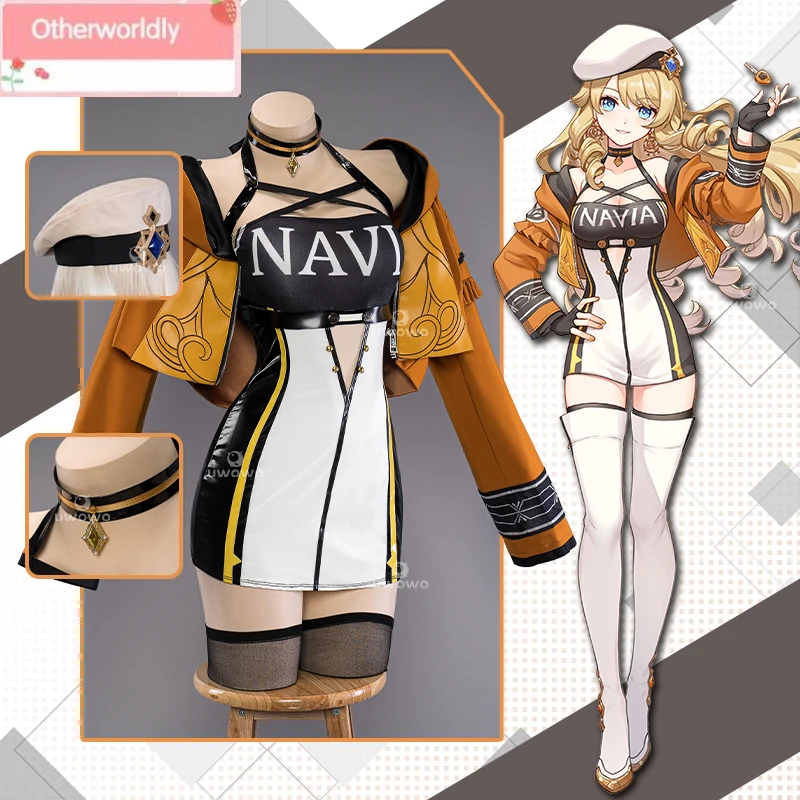 

PRE-SALE Genshin Impact Exclusive Fanart Racing Navia Casual Outfit Cosplay Costume Halloween Costumes