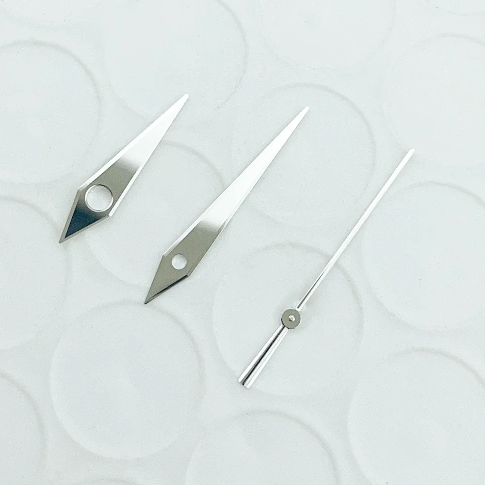 GS Silver Watch Hands Polished Polyhedral Stereo Design for NH35A NH36A Movement NH35 NH36 NH38