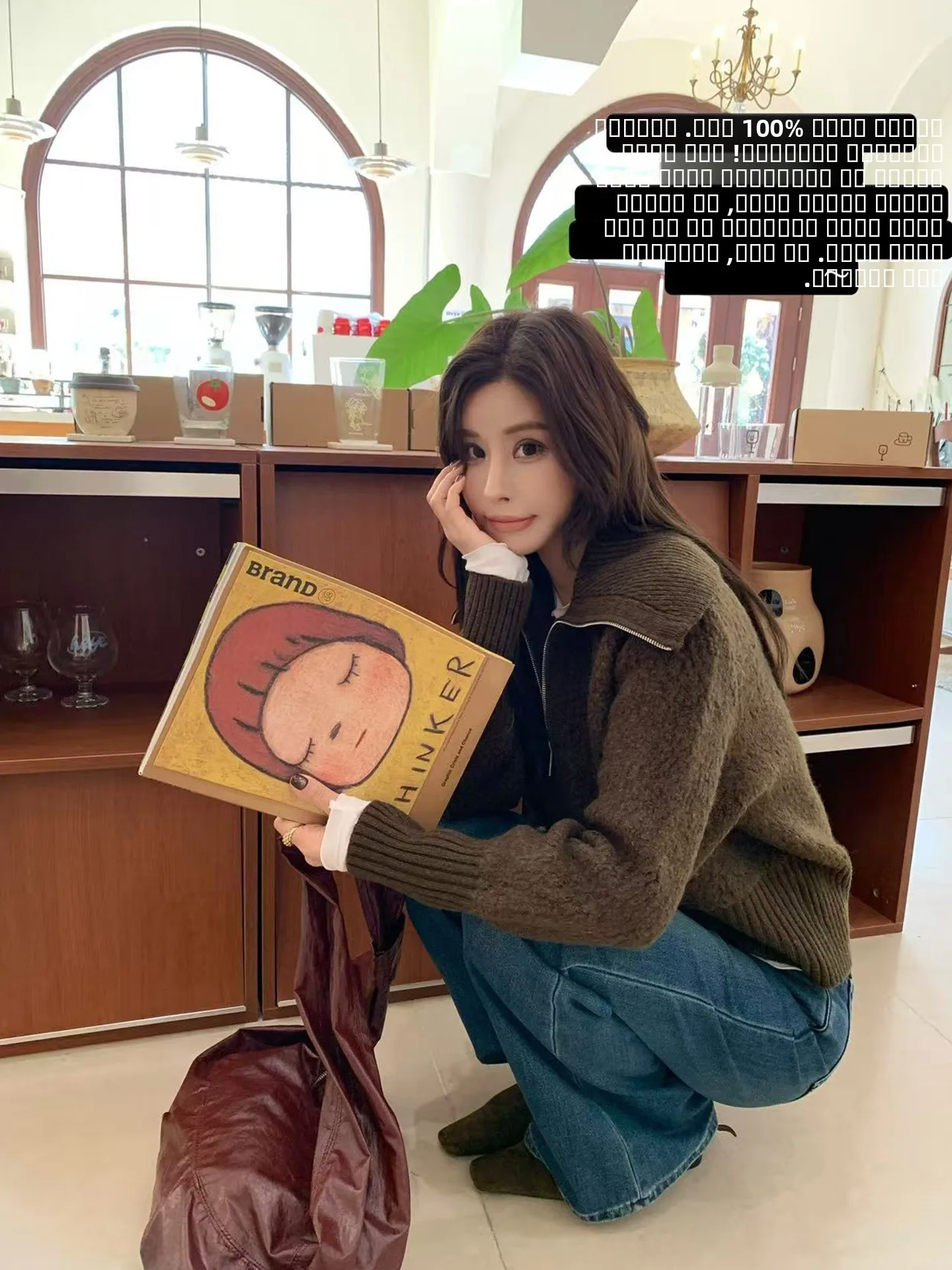 

00 Wool Zipper Sweater Multiple Collar pes 3 Colors Women's Loose Fit Warm Thi Long Sve round Ne Pullover Online Ex...