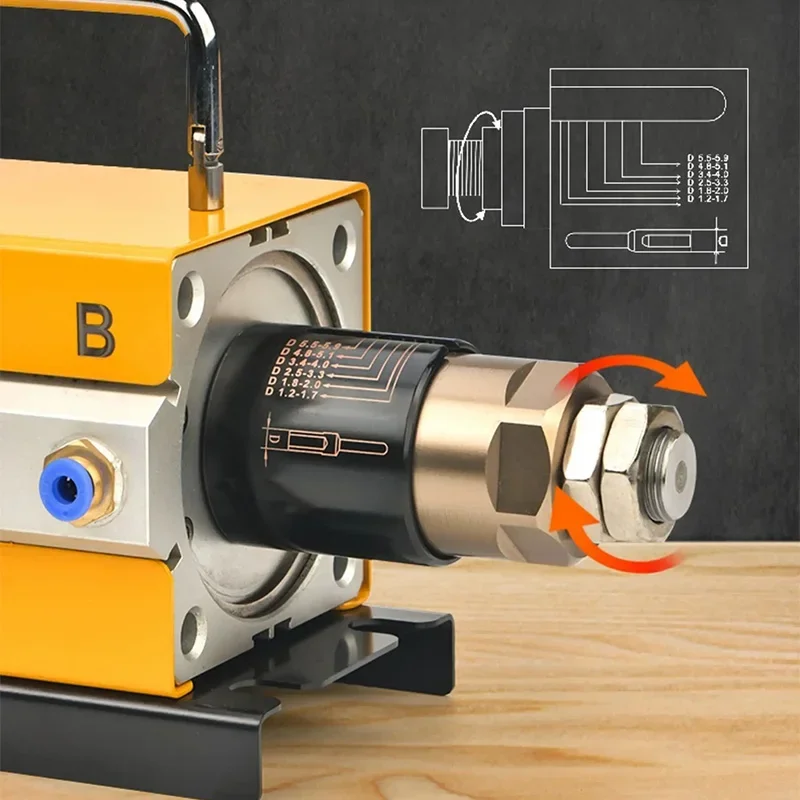 AM-1257 Pneumatic Aviation Terminal 4-Core Coaxial Crimping Machine; Heavy-Duty Connector Terminal Crimping Machine