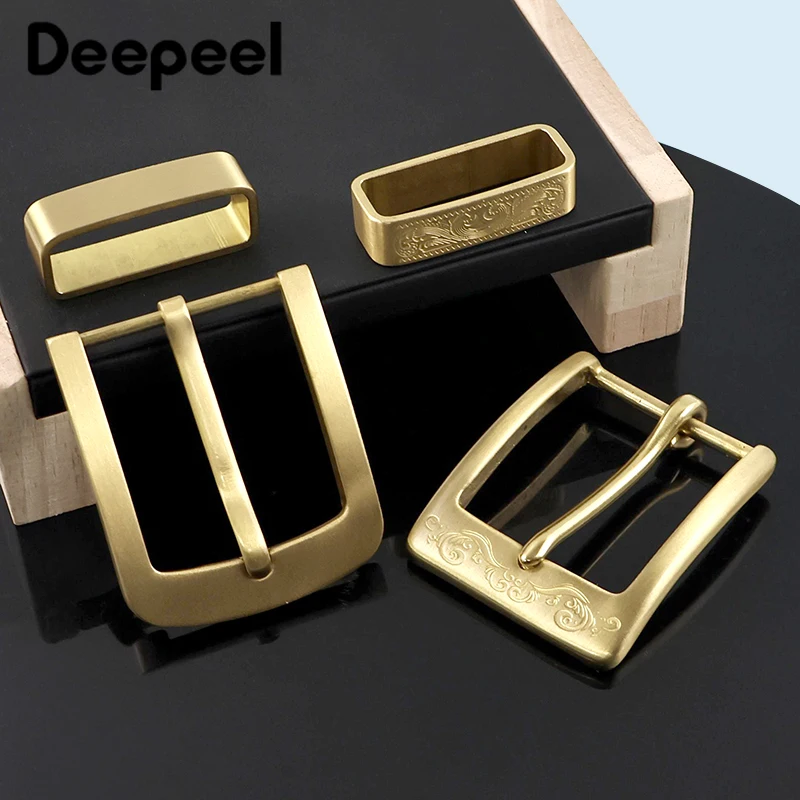 1 قطعة 40 مللي متر النحاس النقي حزام رجالي مشبك النحاس دبوس أبازيم أحزمة رئيس حزام المشبك ل 38-39 مللي متر DIY بها بنفسك الجلود الحرف اكسسوارات