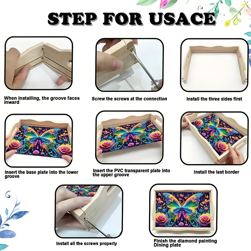 Diamond Painting Wooden Tray Kit 6