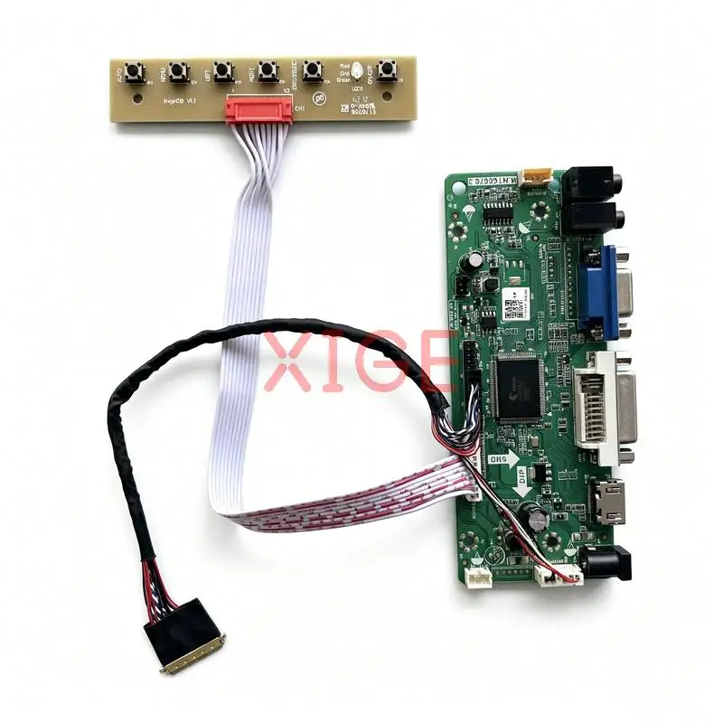 

Drive Controller Board Fit LTN133AT16 B101EW05 LTN121AT11 HSD101PWW1 1280x800 HDMI+DVI+VGA 40Pin LVDS Laptop Screen 1280*800 Kit