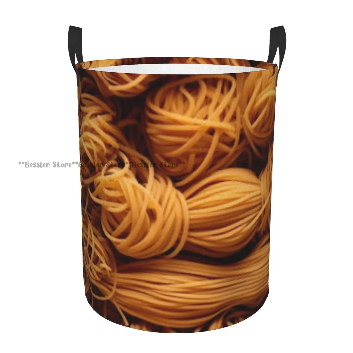

Thai Style Noodles Laundry Basket Folding Dirty Clothes Toys Storage Bucket Household