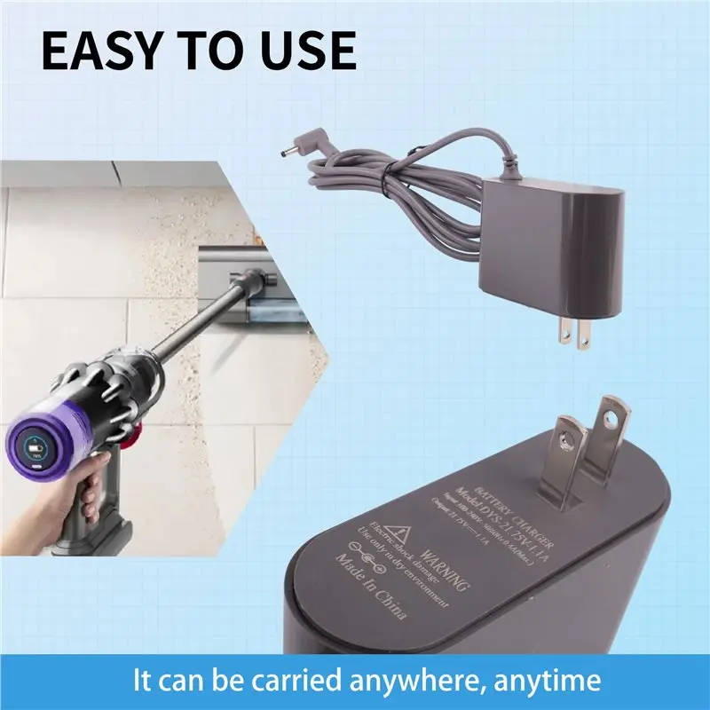 AB33-For Dyson V10 Digital Slim V12 Slim SV18 Vacuum Cleaner Battery Power Supply Power Cord Adapter Durable US