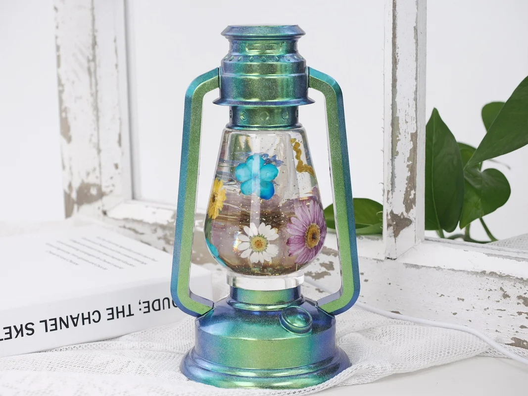Kerosene Lamp With Handle Desktop Ornament Silicone Mold DIY Retro Camping Lights Night Lights Bedside Lights Epoxy Resin Molds