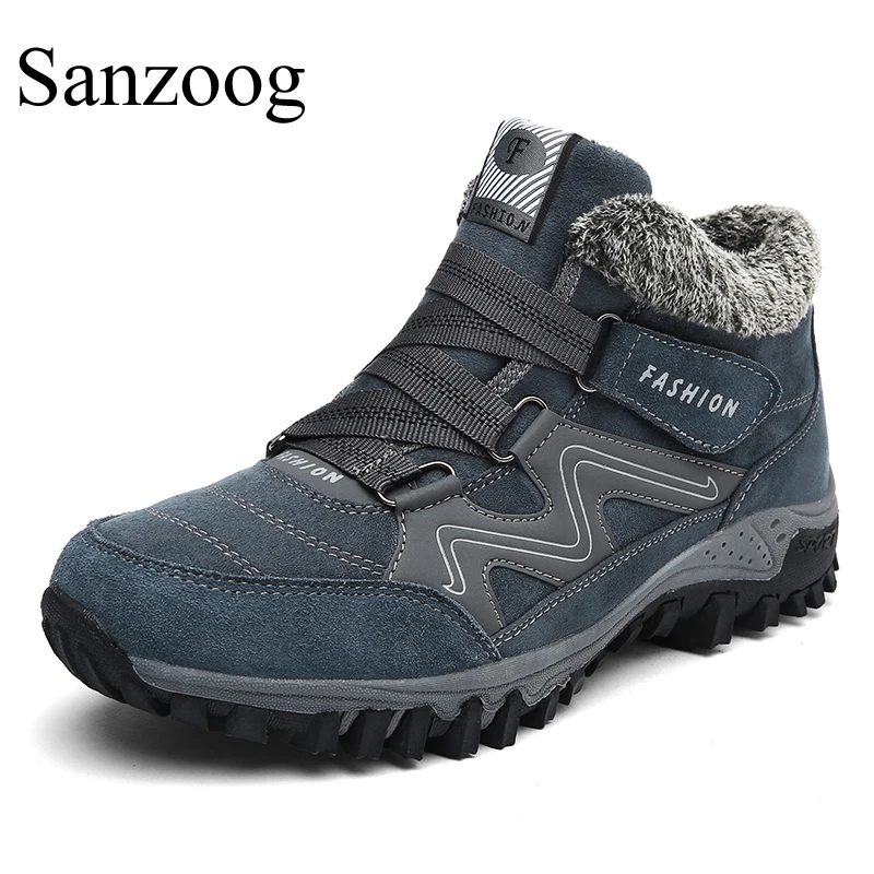 Winter Ankle Hiking Shoes Men Women Couples Outdoor Trekking Mountain Boots Schneeschuhe Wandern Plus Big Size 49 50 51 52 53 54